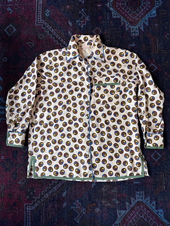 Tory Burch Tops - Tory Burch "Floral Dot" Silk Twill Button Down Shirt | Size M | Pajama-Inspired